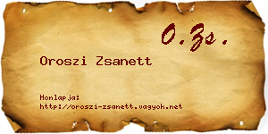 Oroszi Zsanett névjegykártya