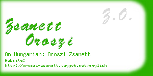 zsanett oroszi business card